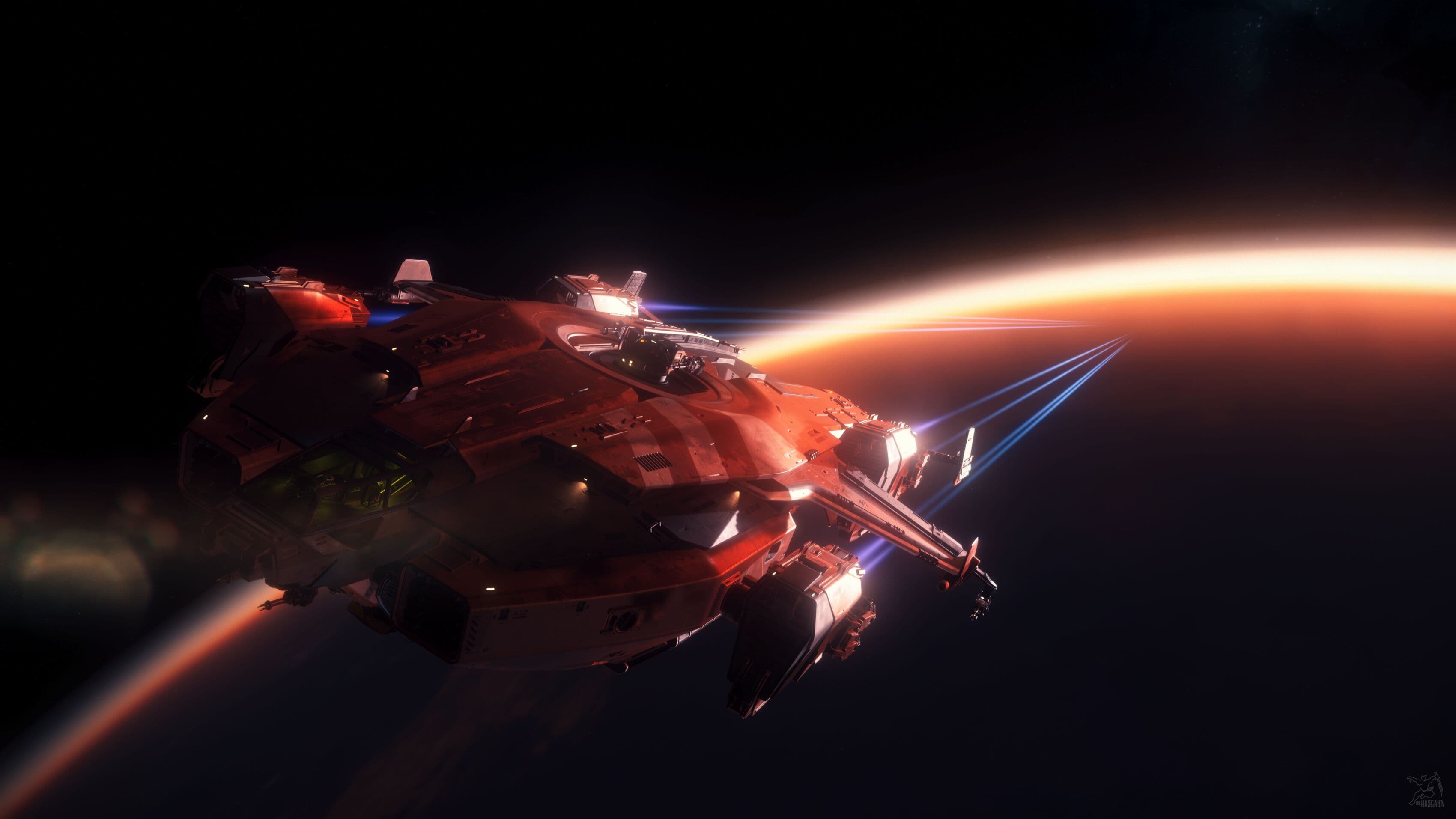 Star Citizen — Valkyrie over Hurston. Screenshot via hasgaha.com.